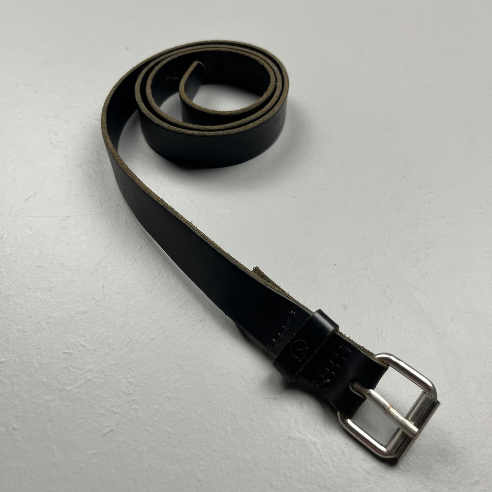 Fjallraven Singi Belt Mens 85 Black Leather Made in Sweden 77326
